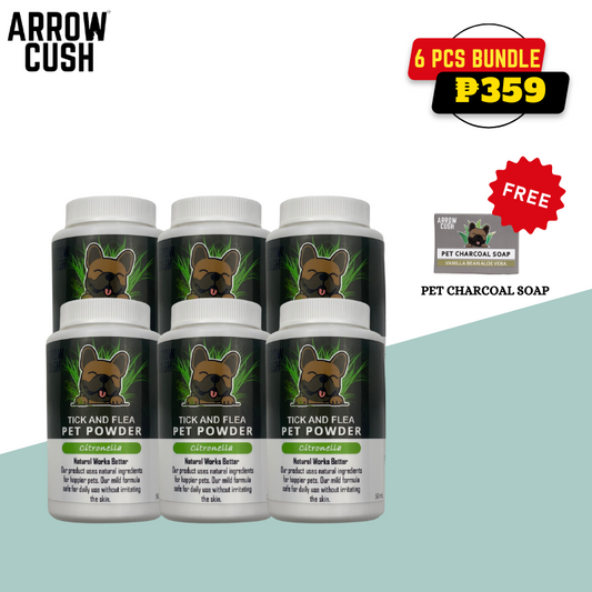 Anti Tick & Flea Pet Powder 50g Citronella Bundle of 6pcs