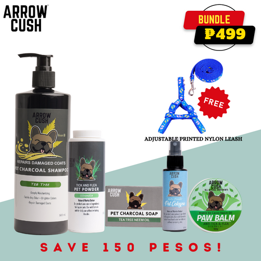 Arrow Cush Pet Bundle Essential Shampoo, Cologne, Soap, Powder and Paw Balm Ointment