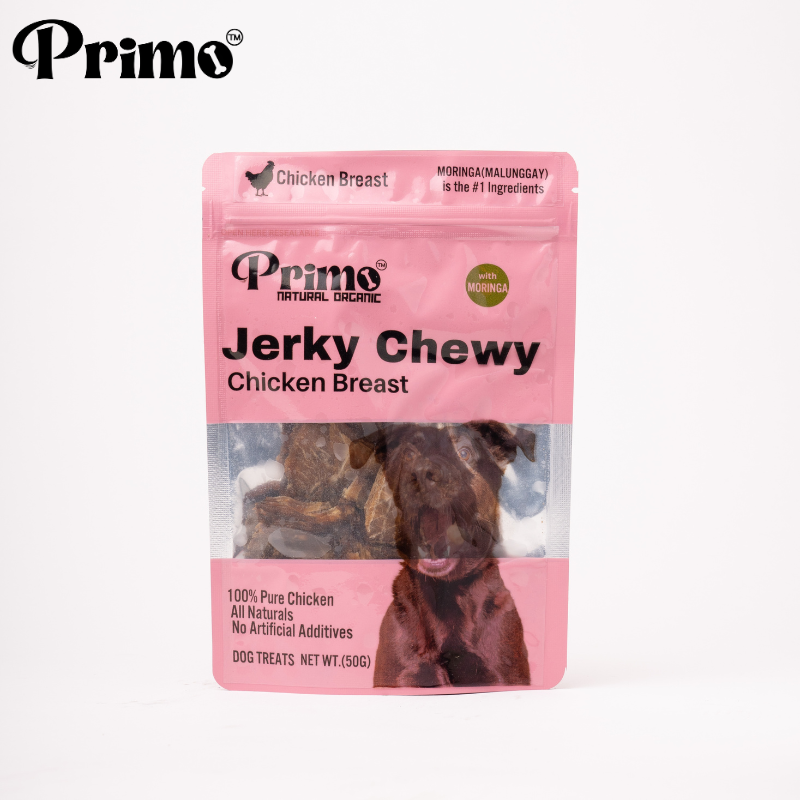 Primo Dog Jerky Treats with Moringa (Malunggay) Chicken Breast 50g Superfood Pet Jerky Treats