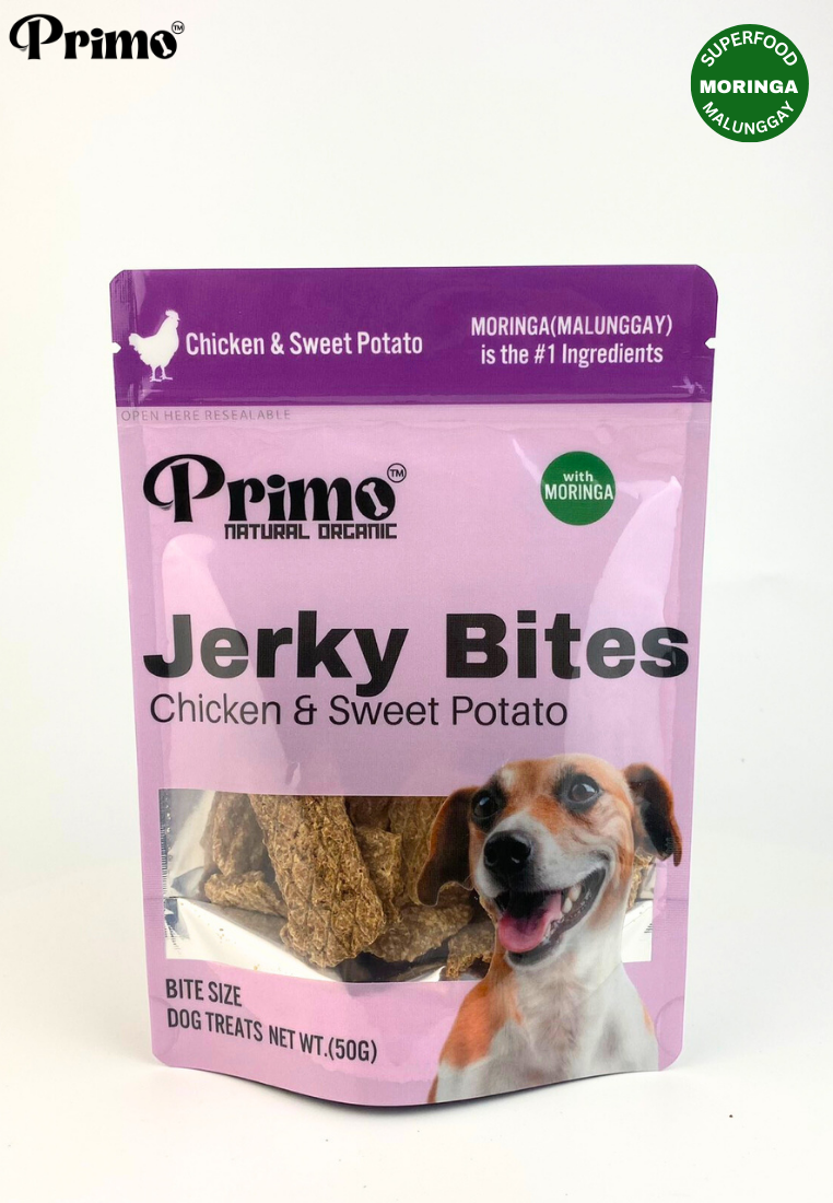 Primo Dog Treats Dog Cat Jerky Bites Pet Treats Chicken with Moringa Malunggay